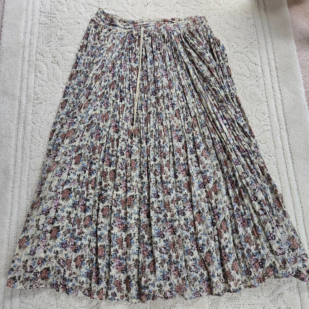 BOHO Pleated Midi Skirt -one size